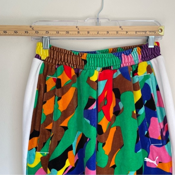 Puma T7 Men's Velour Track Pants mens size small soccer rainbow patterned stripe - Picture 11 of 15